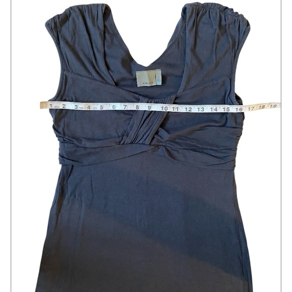 Athleta Leighani Women’s Sleeveless Twist Mini Dress in Dark Gray size medium - Picture 4 of 9